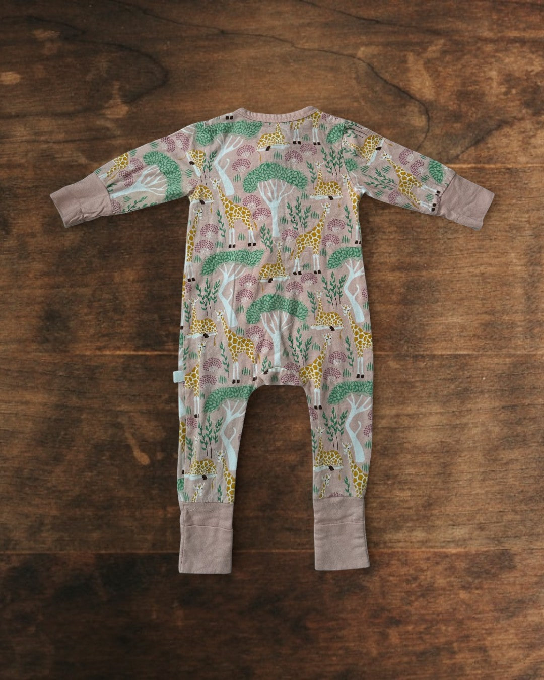 (12M) Elephant Moon Safari 2-Way-Zip Snugfit Footless Onesie