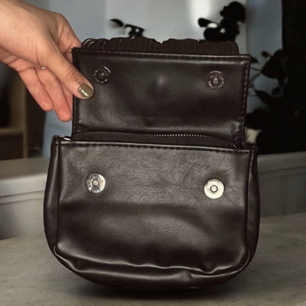 VTG Frilled Leather Crossbody/Handbag