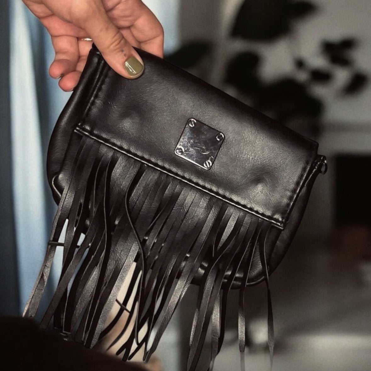 VTG Frilled Leather Crossbody/Handbag