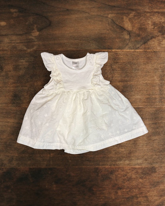 (0M) H&M Baby Ruffle Dress w/ Bodysuit