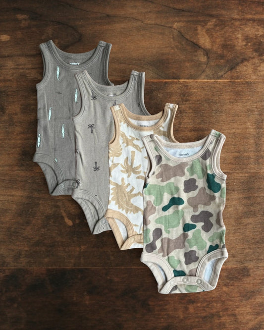 (0M) Carter’s Tank Onesie 4-pack