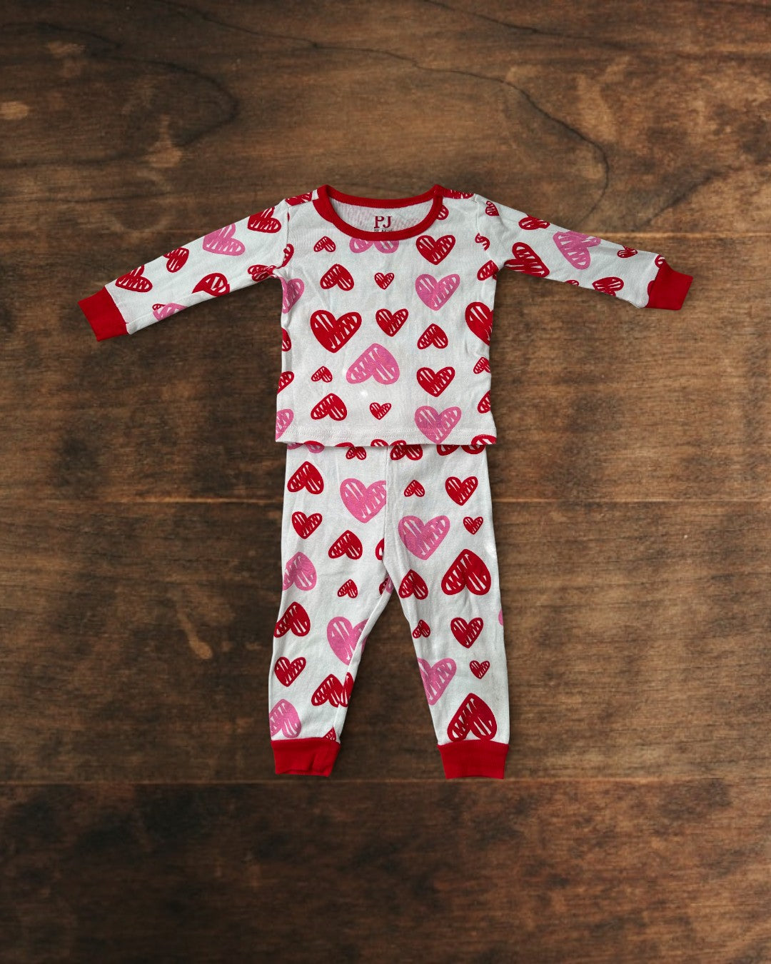 (9M) CP PJ Place Long Sleeve Heart Pajama Set