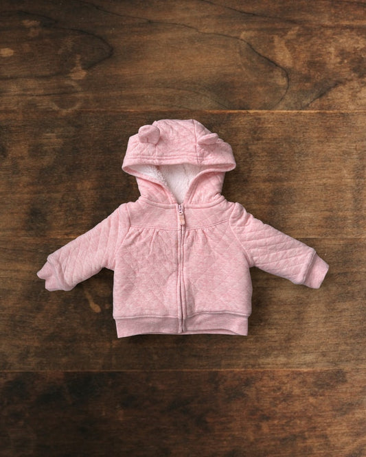 (3M) Carter's SJ Baby Girl Lined Cotton Hoodie w/ Ears