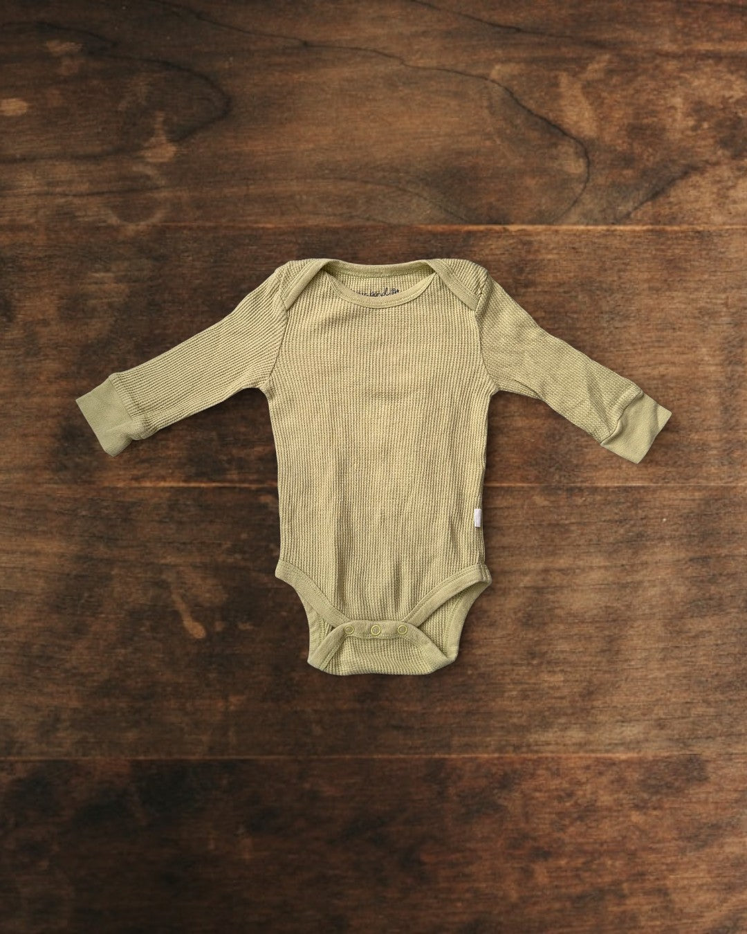(6M) Tiny Kind 3 Piece Organic Waffle Set in Sweet Pea