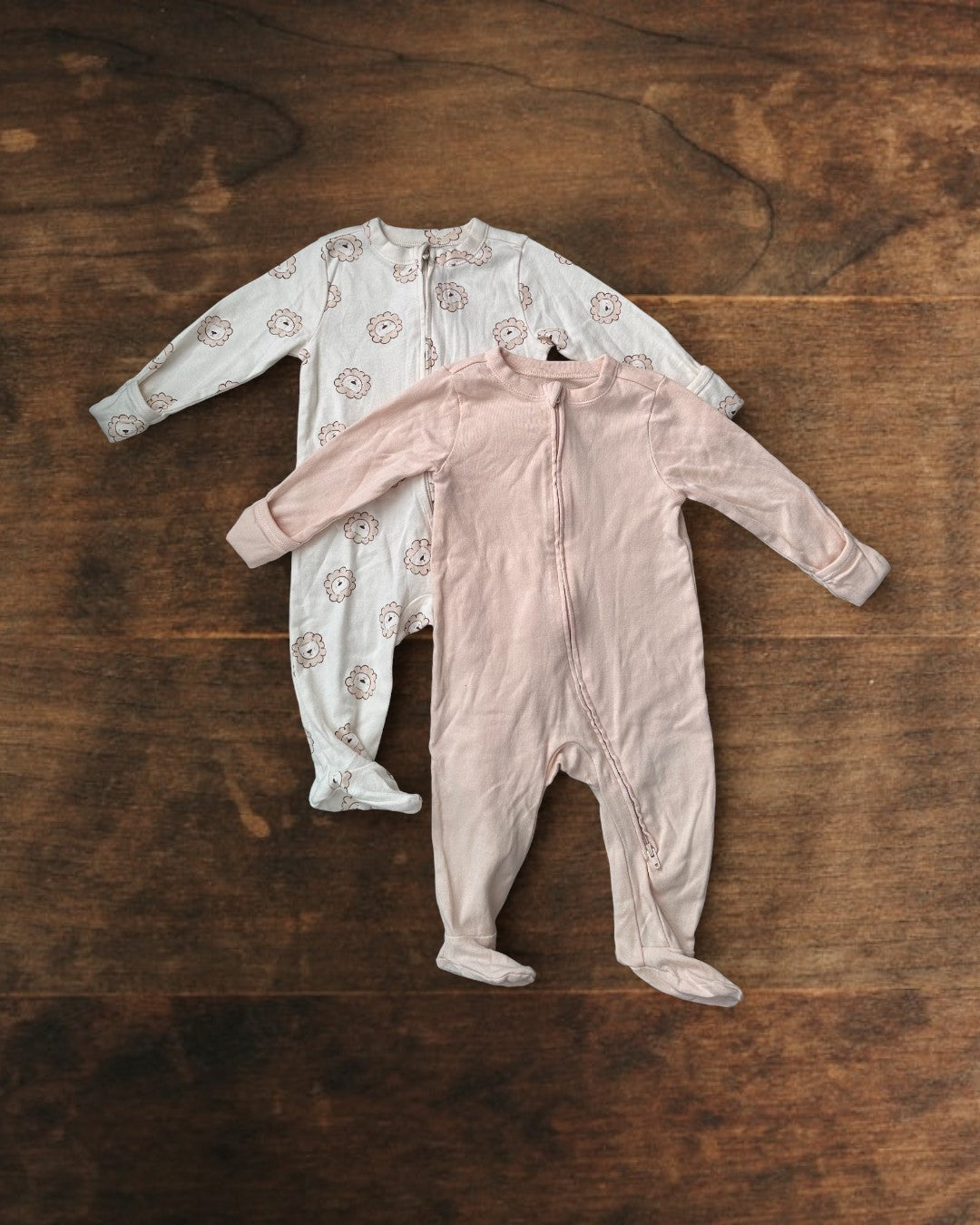 (9M) ON Sleep & Play Sleeper 2-Way-Zip Onesie 2-Pack