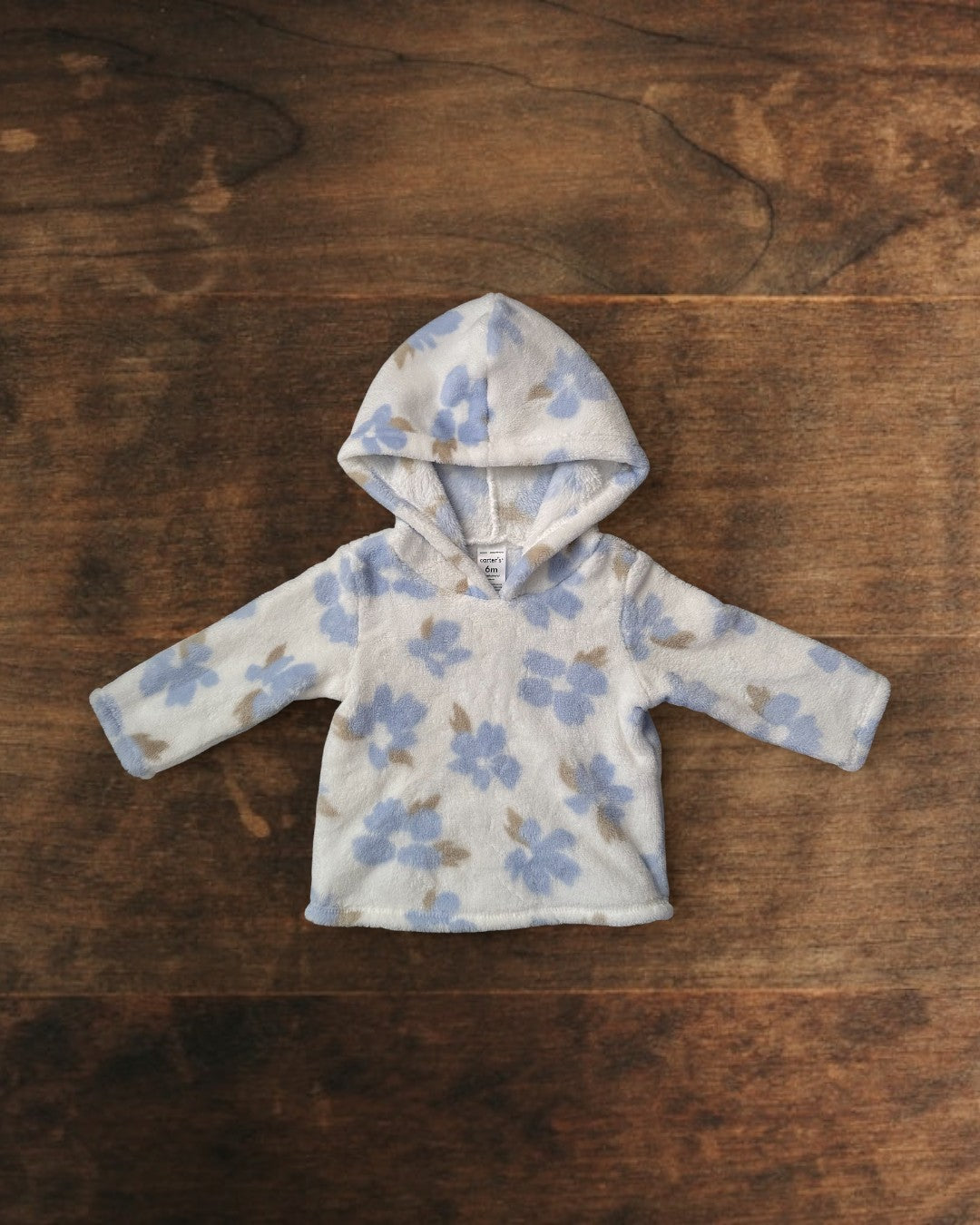 (6M) Carter's Baby Girl Floral Fleece Pullover Hoodie