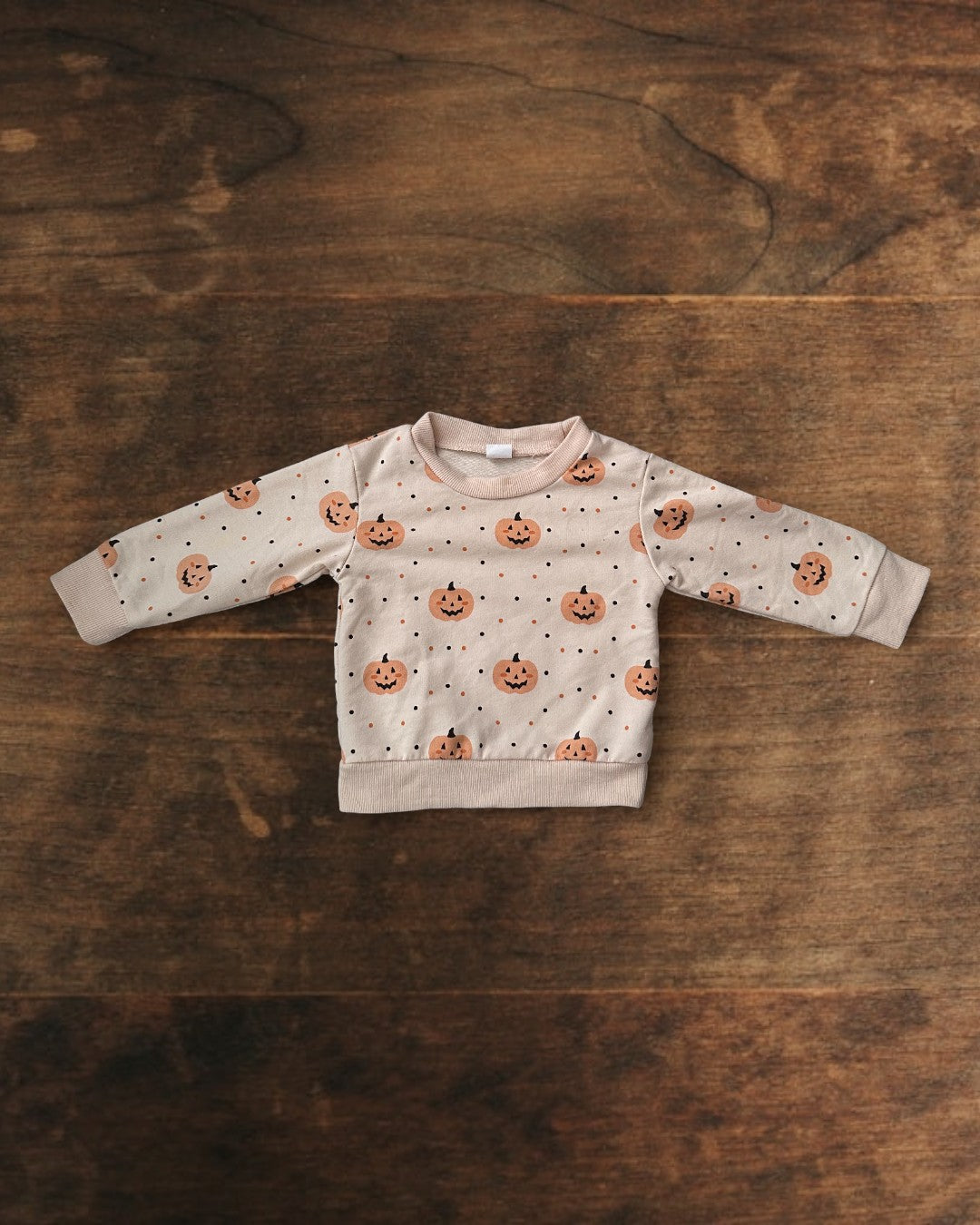 (6M) Halloween Pumpkin Long Sleeve Sweatshirt Pant Set
