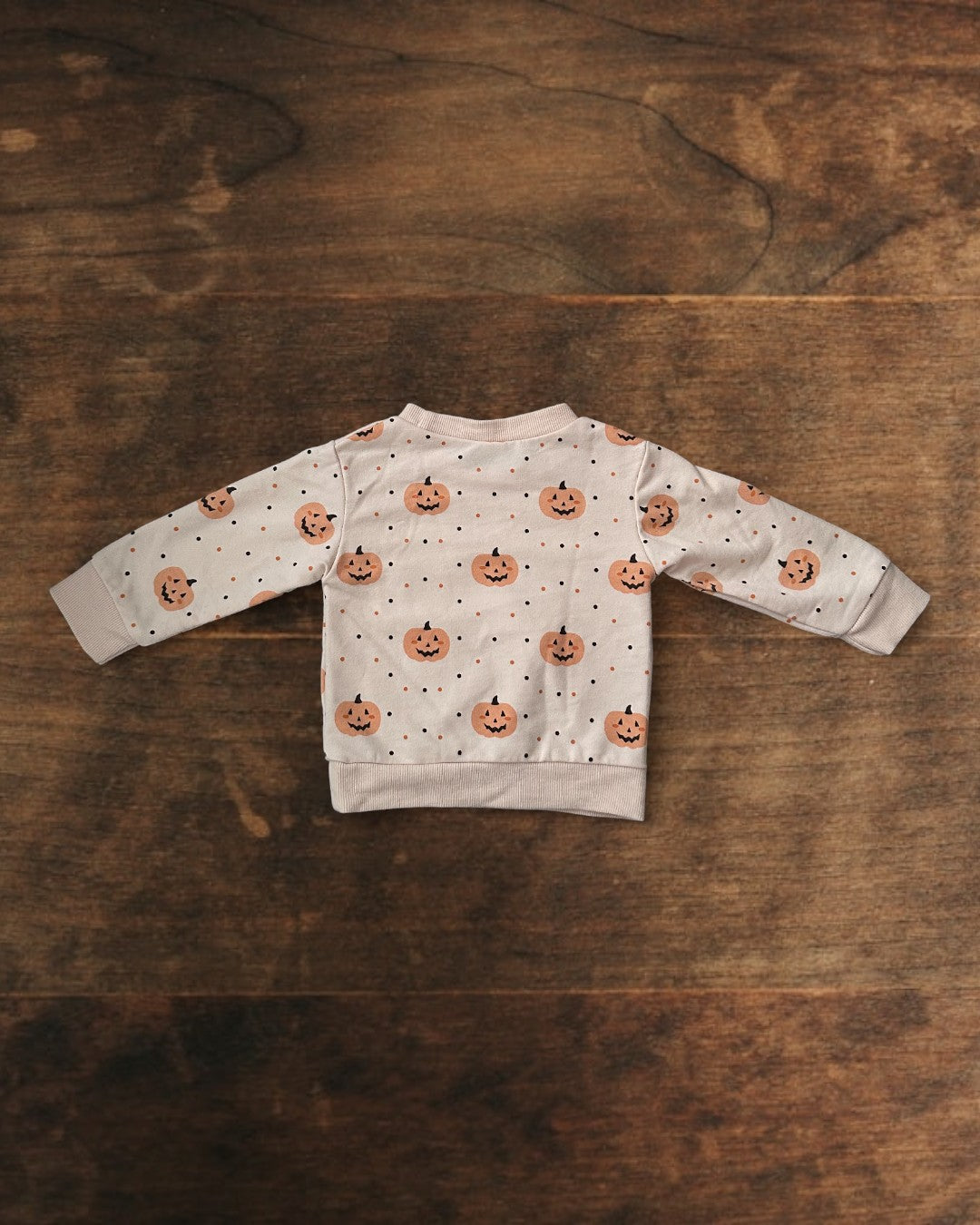 (6M) Halloween Pumpkin Long Sleeve Sweatshirt Pant Set