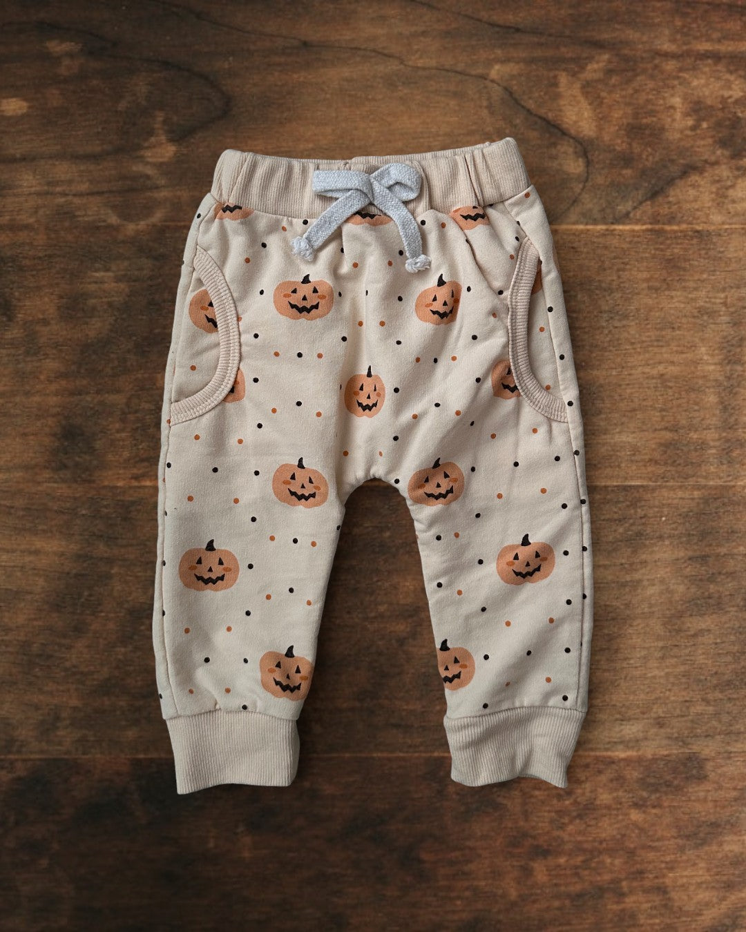 (6M) Halloween Pumpkin Long Sleeve Sweatshirt Pant Set