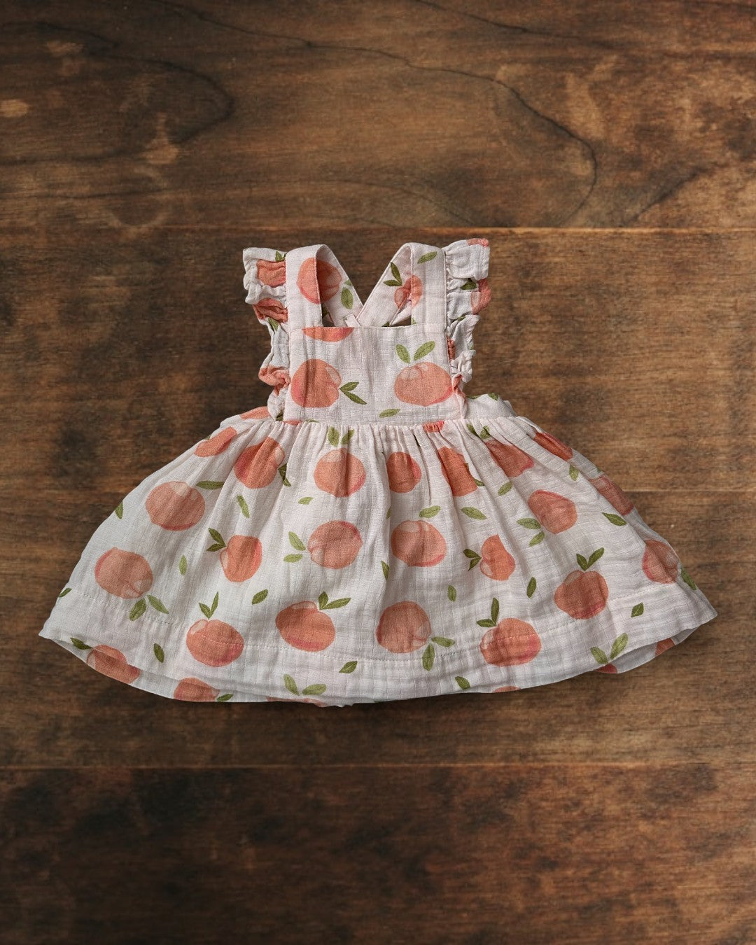 (3M) Viverano Organics Baby Girl Cotton Peach Dress w/ Bottoms
