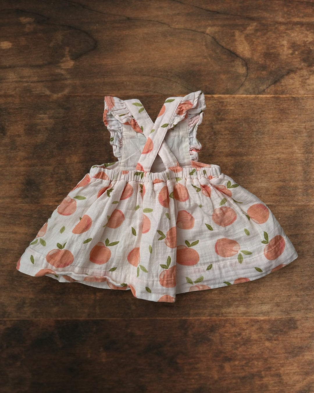 (3M) Viverano Organics Baby Girl Cotton Peach Dress w/ Bottoms