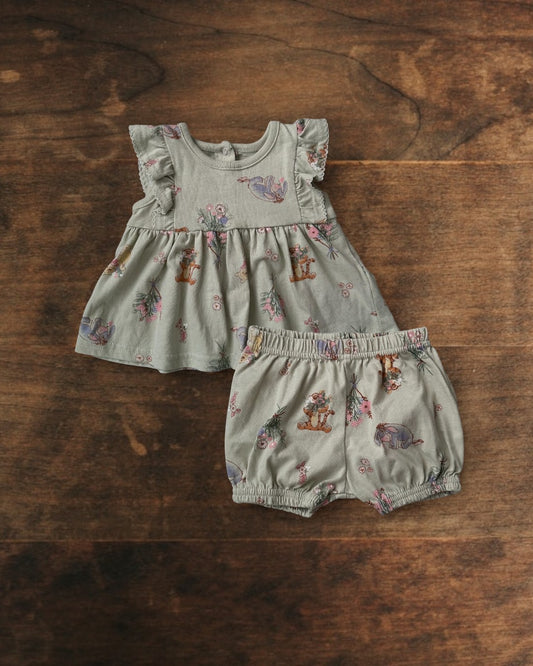 (3M) Disney Baby Winnie the Pooh Top & Bloomers Matching Set