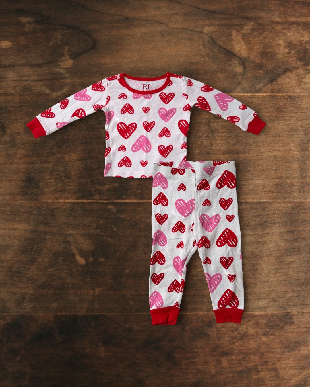 (9M) CP PJ Place Long Sleeve Heart Pajama Set