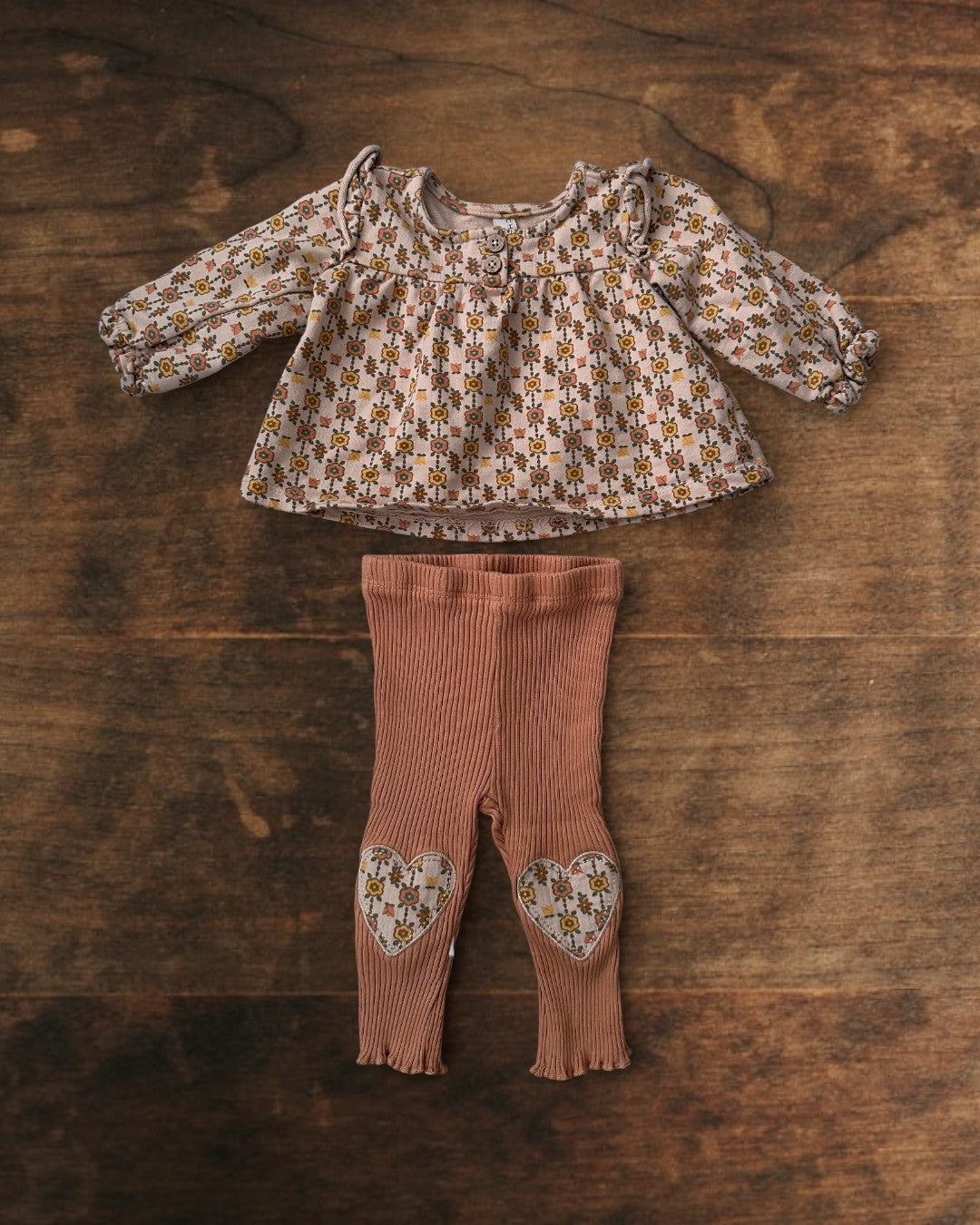(6M) CPO Cotton Floral Patchwork 2-Piece Set