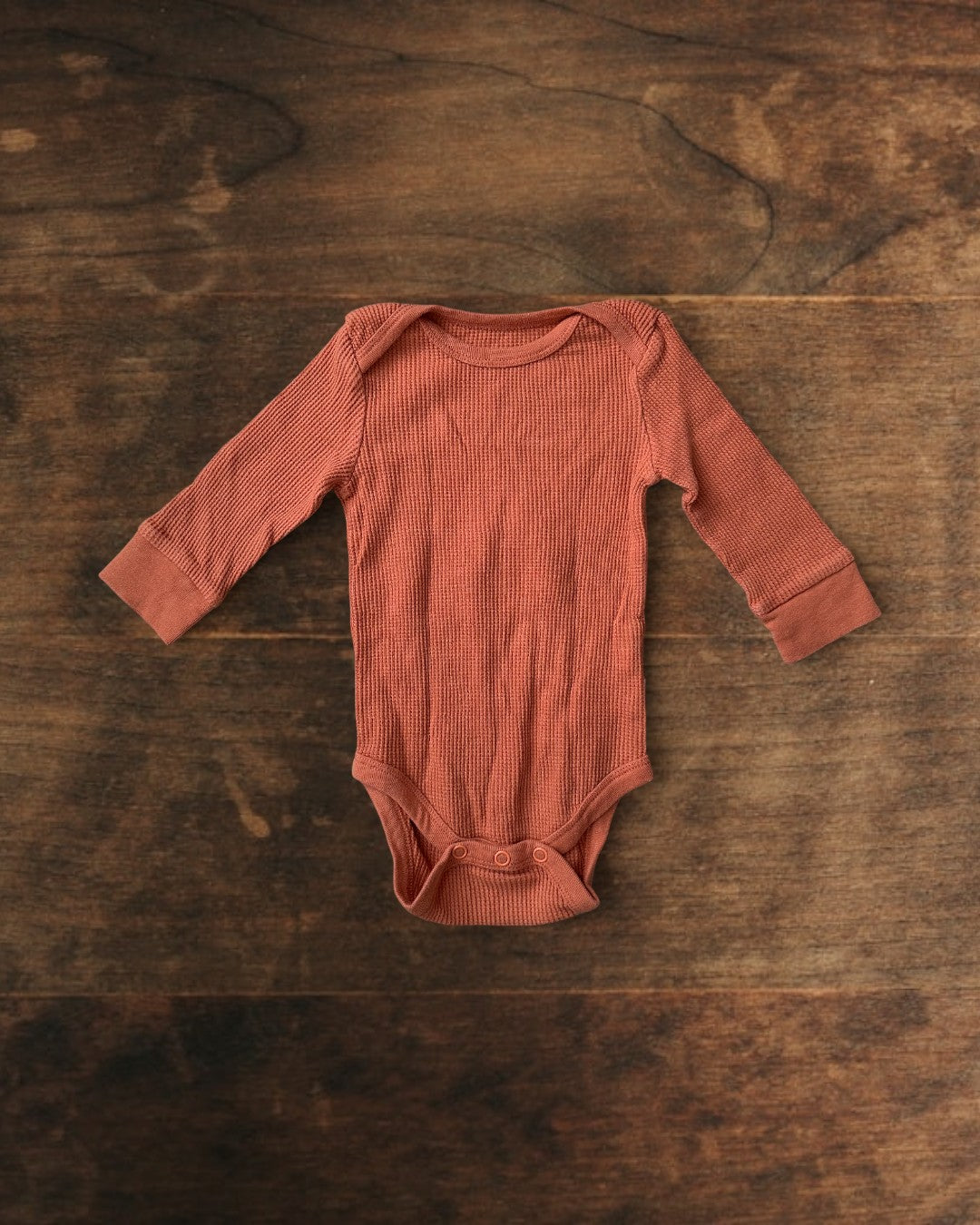 (6M) Tiny Kind 3 Piece Organic Waffle Set in Rust