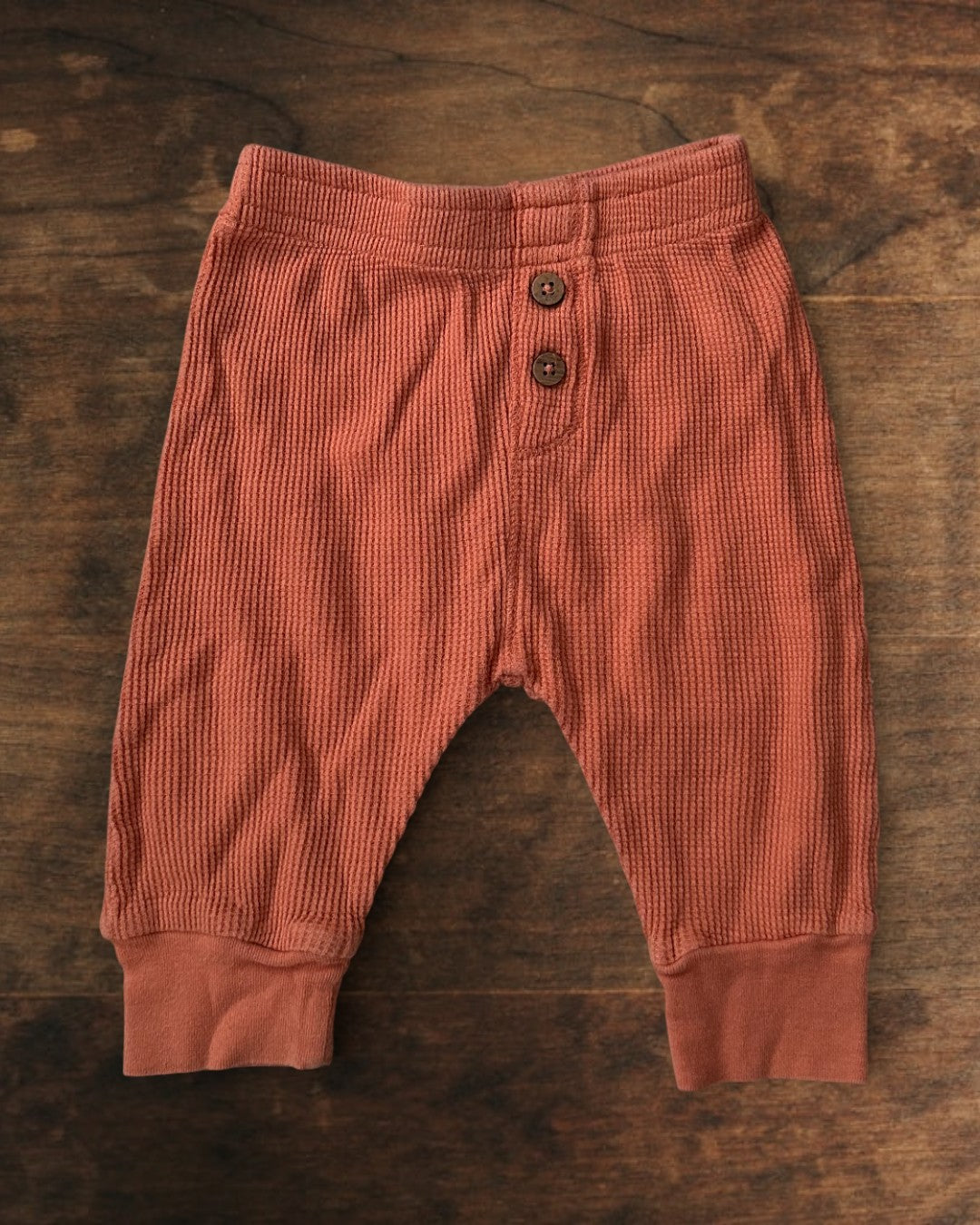(6M) Tiny Kind 3 Piece Organic Waffle Set in Rust